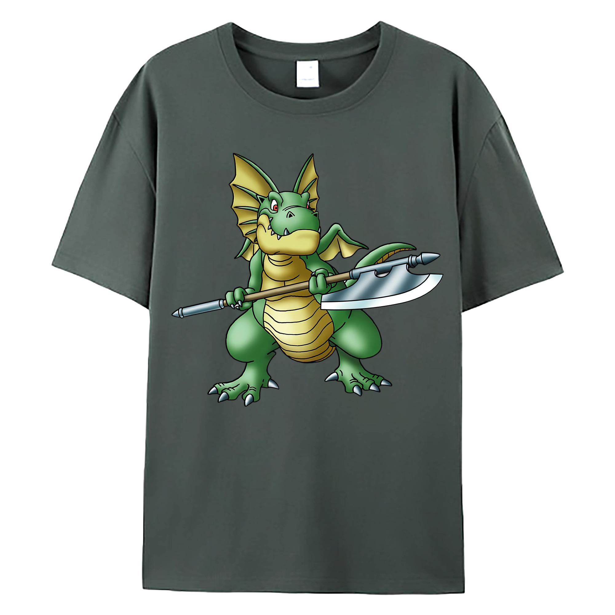 （画像用） ドラゴンクエスト Doragon Kuesuto Dragon Quest 綿100％ メンズ半袖Tシャツ｜肌触りやわらか＆通気性